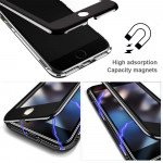 Wholesale iPhone 8 / 7 Fully Protective Magnetic Absorption Technology Case With Free Tempered Glass (White)